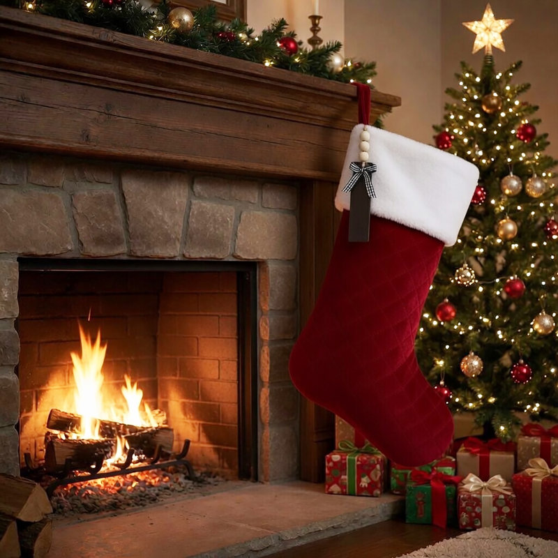 Chaussette de Noël géante matelassée 5 pi