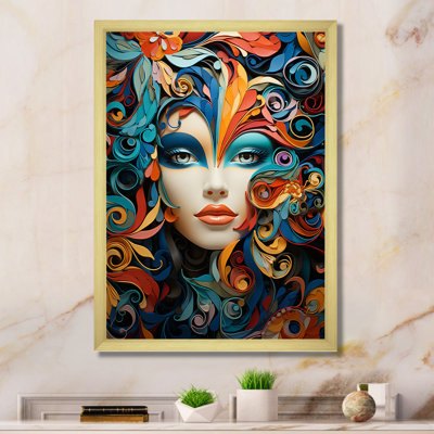 «Venice Carnival Woman Portrait II», reproduction sur toile