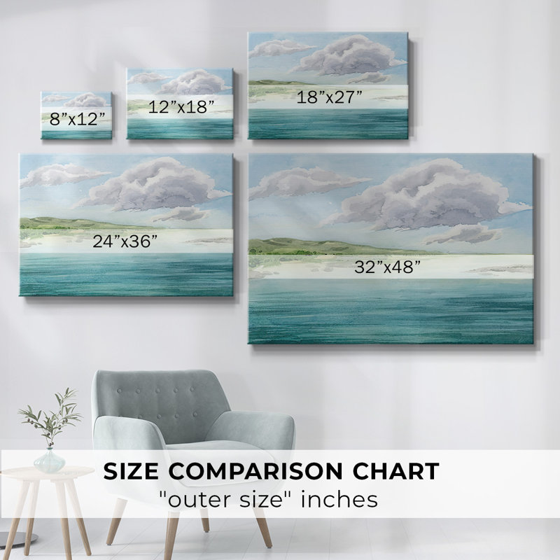 Clear Lagoon II-Gallery Wrapped Canvas, H 12 po x l 18 po