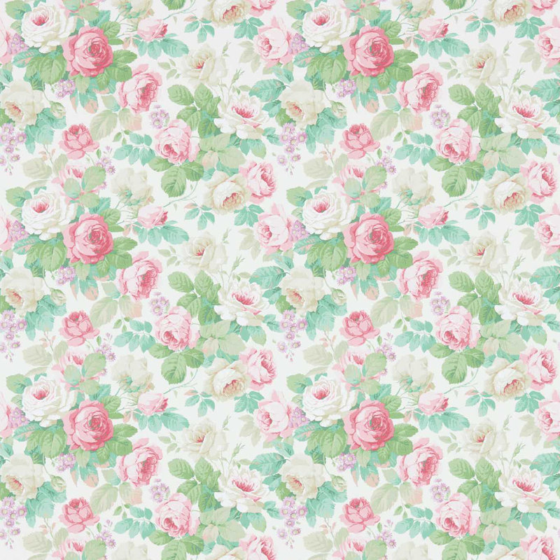 Chelsea Wallpaper, Pink/Celadon