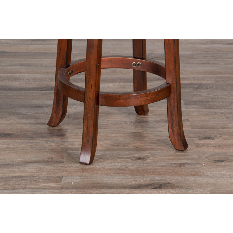 Sears Swivel Upholstered Counter Stool, Counter Stool (24" Seat Height), Dark Chocolate