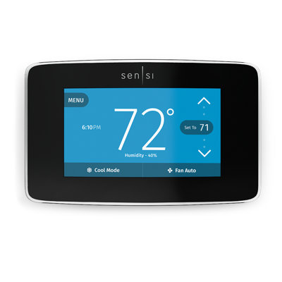 Emerson Thermostats Smart Universally Compatible Thermostat Black