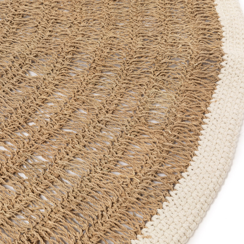 Round Ched Hand Woven Area Rug, Round 150cm