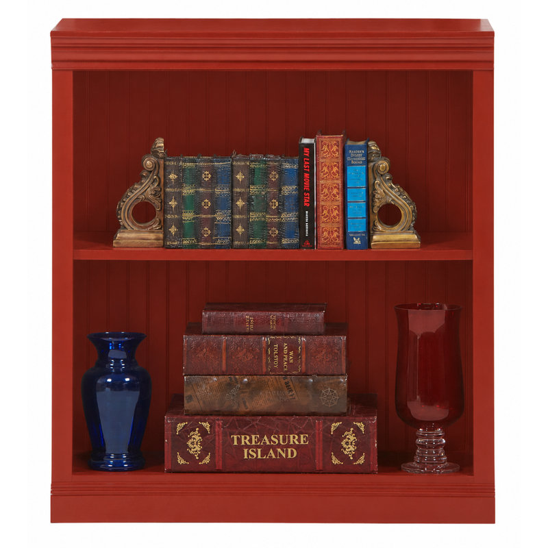 Sherita Bookcase, Burnt Red, (1 Shelf) 36” H x 32” W x 14.25” D