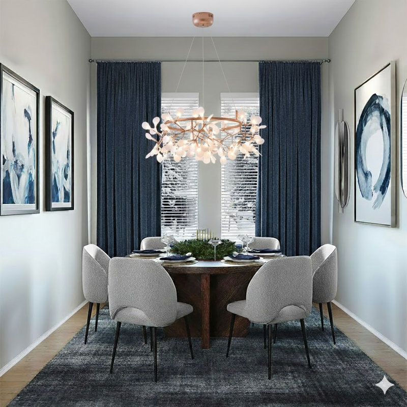 108-Light Copper LED Chandelier With Acrylic Shades