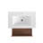 30"  Reddish Brown  Wall Mounting Bathroom Vanity, Soft Close  2 Drawer