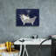  «Floral Bath 1 Indigo» par Courtney Prahl, art mural sur toile, 16 po x 12 po-277021756