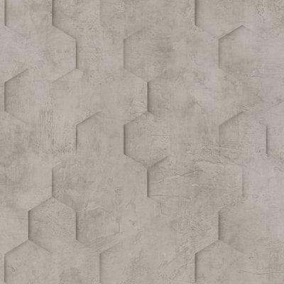 The Loft Collection Geometric Hexagon Wallpaper Roll