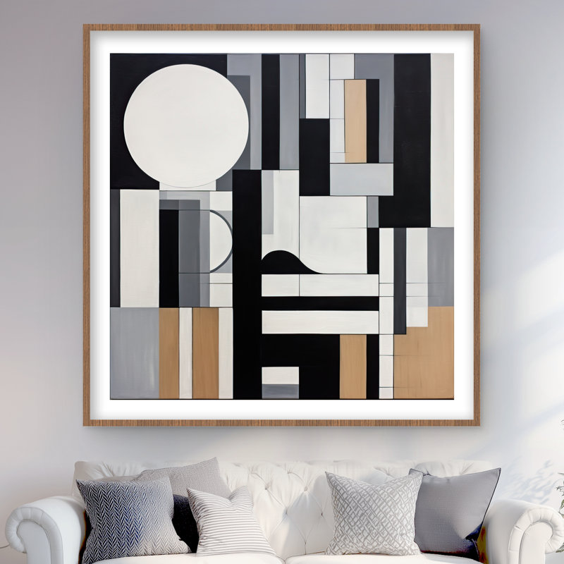 Overload - Patterns Gray Framed Matted Print for Home Decor