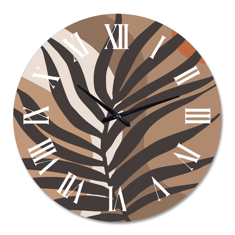 Tropical Tropical Silhouettes and Shapes II - Horloge murale moderne, Grand
