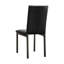 De 2 chaises de salle à manger transitionnelles rembourrées noires avec similicuir 2 pièces au look classique pour un style maison moderne