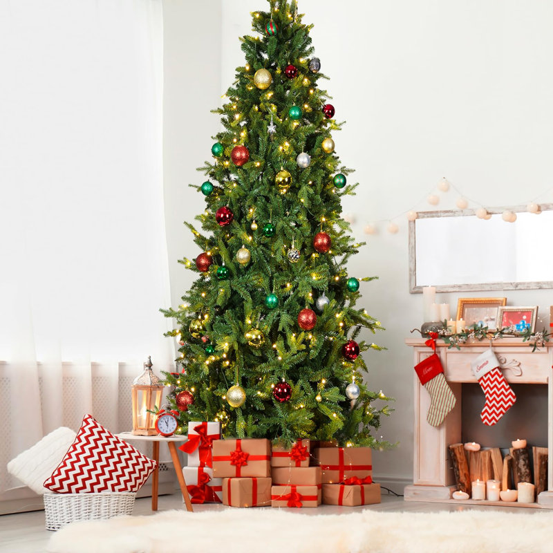 6.5Ft Artificial Christmas Tree with Clear Lights