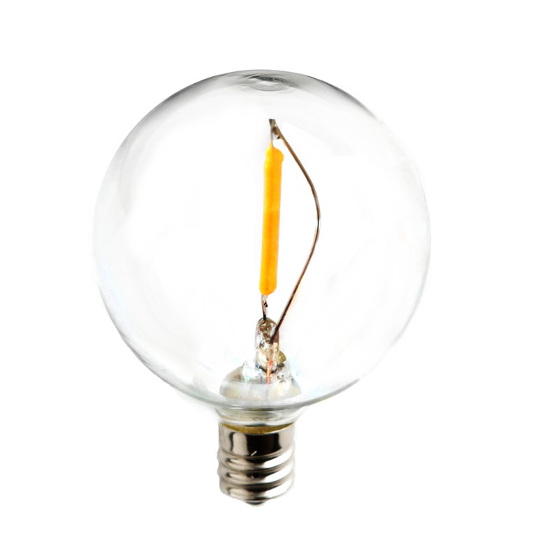 6 watts (équivalant à 7 watts), ampoule g50e, ampoule non-activable, base blanche (2700k) e17/intermédiaire