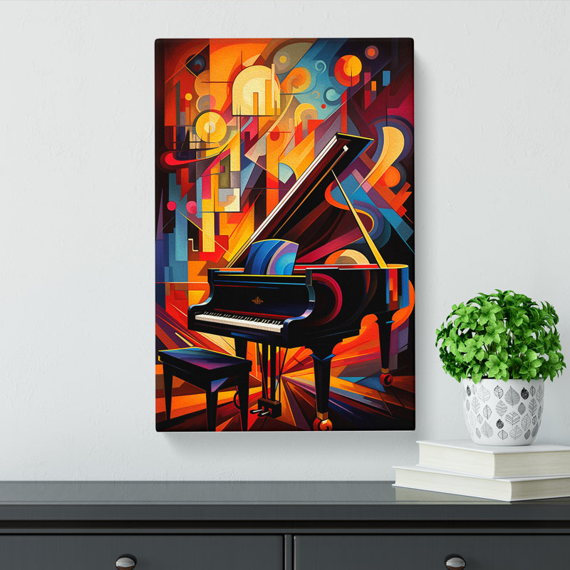 Piano Futurism - No Frame Print, 76cm H x 50cm W x 3cm D