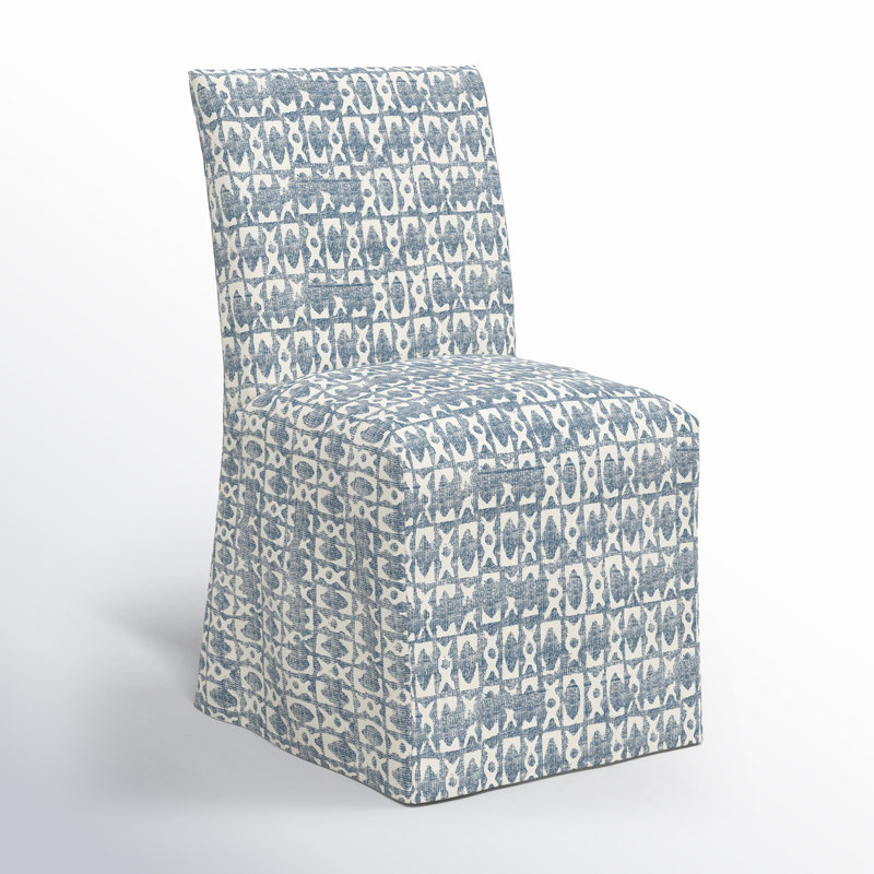 Chaise parsons Ivka, Blocs texturés bleus