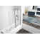 Aurora 1200mm W x 1500mm H Pivot Semi-Frameless Tub Door with Clear Glass
