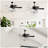 Clayton Crystal Ceiling Fan with Lights & Remote Control (Bulb Not Included)