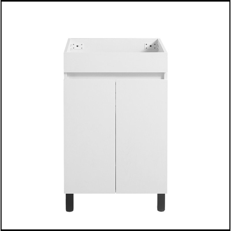 Meuble-lavabo de 20 po blanc (sans cuve en céramique)