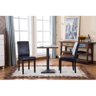 Chaises Parson polyvalentes rembourrées en similicuir et rembourrées en similicuir idéales pour des espaces multiples et divers usages, ensemble de deux