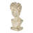 Cream Magnesium Oxide Woman Distressed Antique Greek Bust Indoor Outdoor Planter with Floral Accents