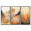 «Orange Wildflowers Meadow Horizon - Wildflowers», art mural encadré 3 pièces-129076131-129076127