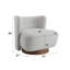 Fauteuil d'appoint en tweed gris Lisa