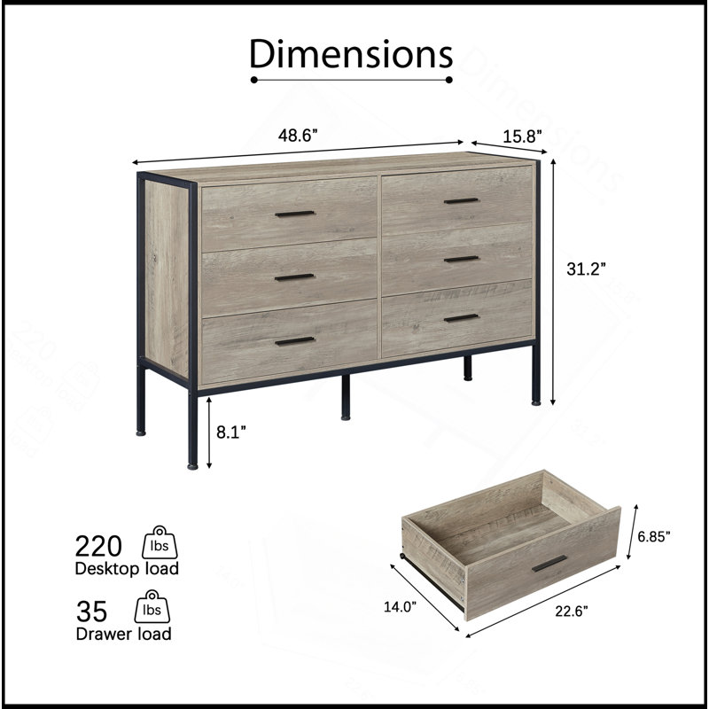 Commode polyvalente en bois avec plusieurs tiroirs pour un rangement efficace