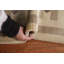 Tapis beige / brun en laine noué à la main de conception unique 5 pi 3 po x 8 pi