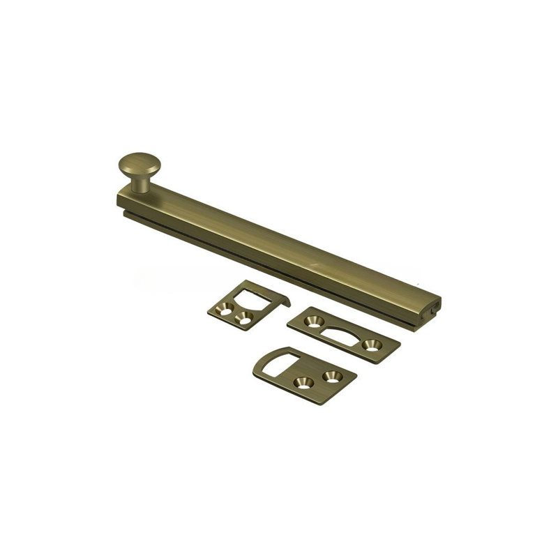 Brass Latch/Catch/Bolt, Antique Brass, 1.9375" H x 4" W x 1.5625" D