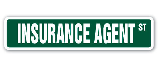 Plaque de rue en plastique robuste pour agent d'assurance 4 po x 18 po