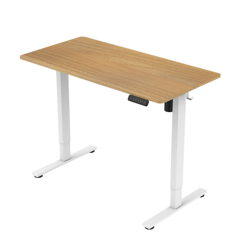  Bureau assis-debout électrique Zynix 48" x 24" | Hauteur réglable avec table en bois d'ingénierie résistant aux rayures (chêne-blanc)