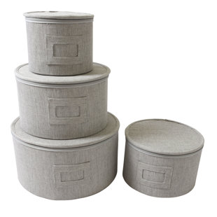 Ensemble de 4 boîtes de rangement rondes