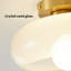 Plafonnier rond en verre transparent