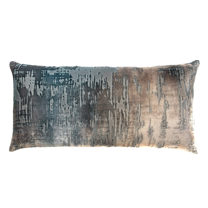 Lumbar Pillow Cover & Insert, Gunmetal, Rectangle 12"H x 24"W
