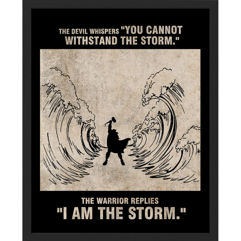 «I Am The Storm» sur papier, Noir, H 10 po x l 8 po