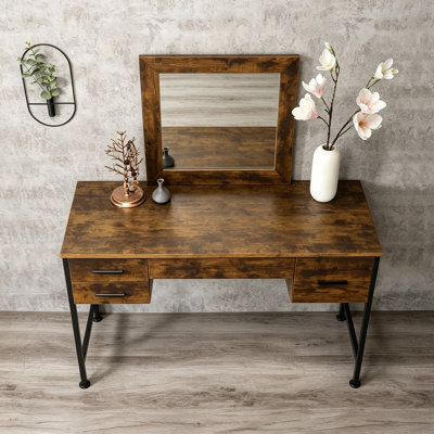 Meuble-lavabo moderne simple en chêne fumé