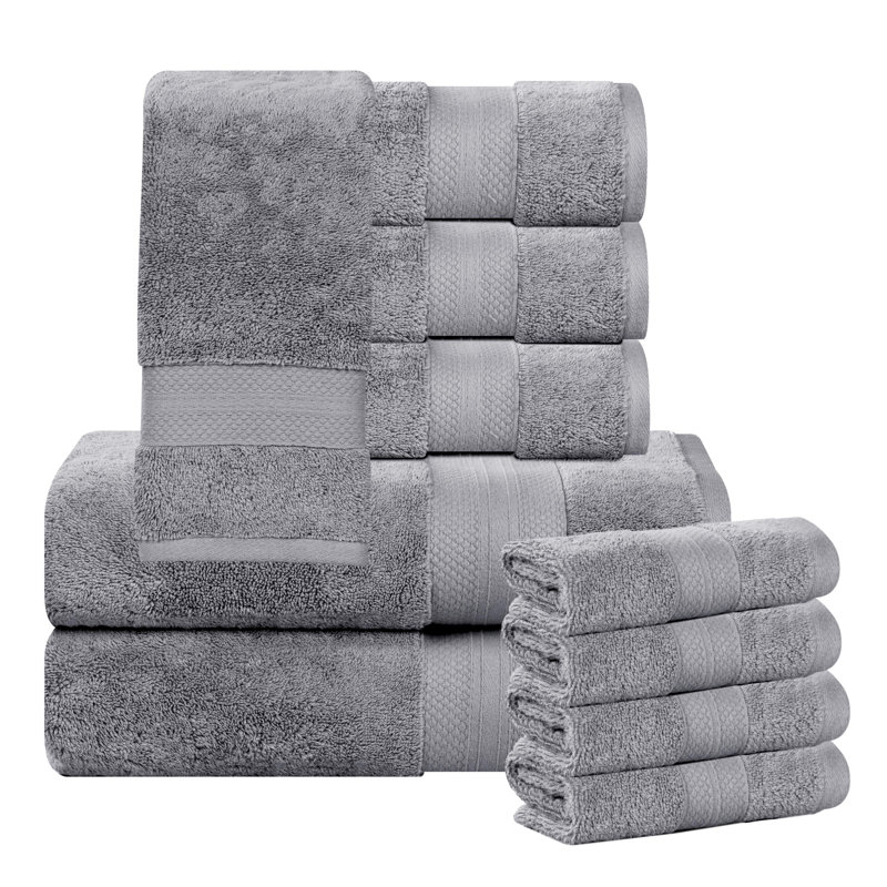 Ensemble de serviettes épaisses 100% coton Aria , Gris