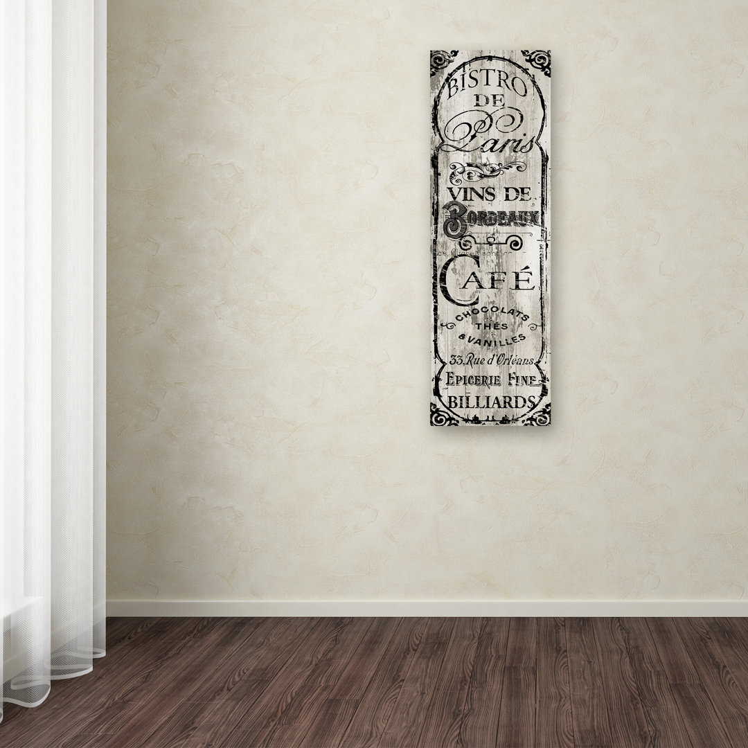 Jadaya Paris Bistro I' by Color Bakery Textual Art on Wrapped Canvas Lark Manor™ 
