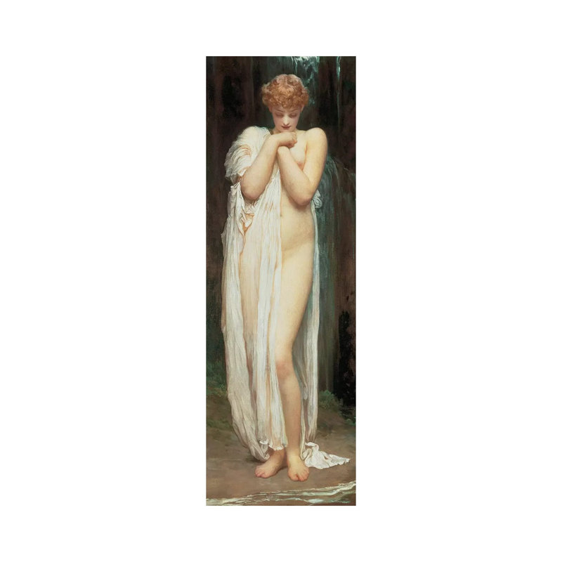 Crenaia, The Nymph Of The Dargle by Frederic Leighton - Wrapped Canvas Panoramic Print, 152.4cm H x 50.8cm W x 1.91cm D