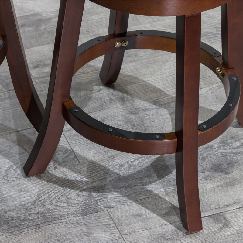 Tabouret pivotant à hauteur de comptoir, Cerisier, Beige
