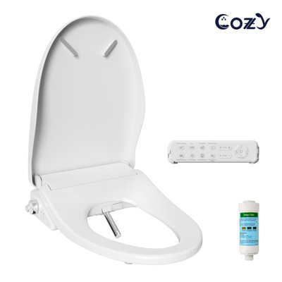 Siège de toilette électronique bidet allongé avec télécommande
