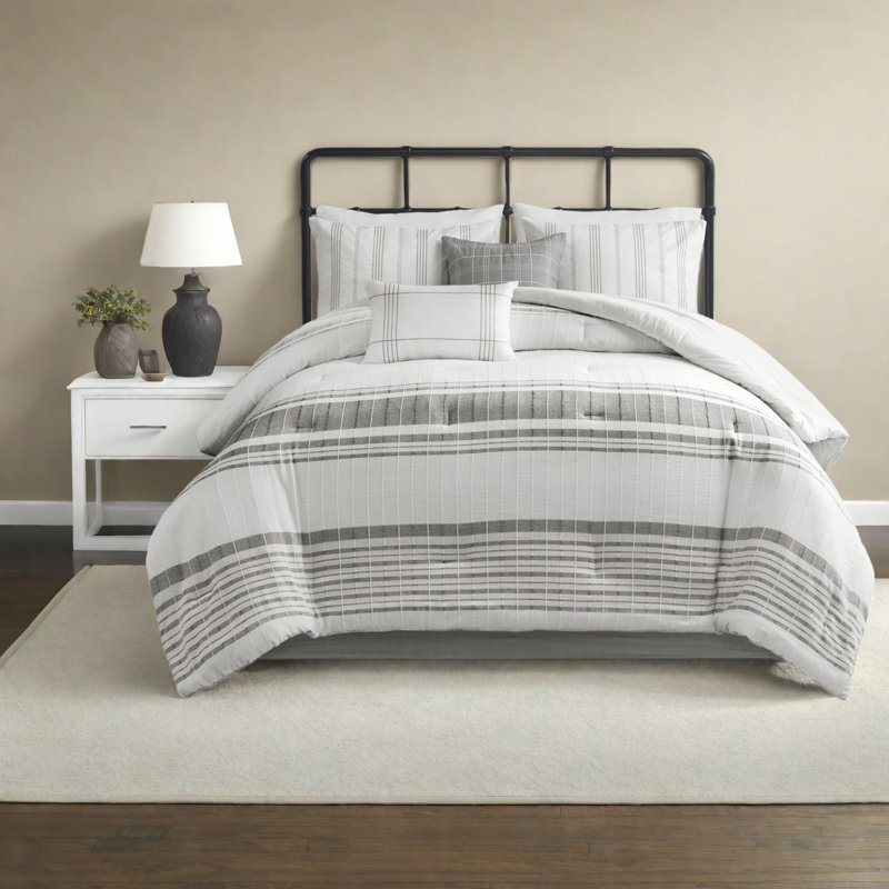 Ensembles de literie confortables en jacquard de coton, grand style campagnard