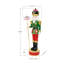 Statue de soldat Casse-Noisette pré-illuminée de 1,13 m (3,7 pi) fonctionnant à piles, avec panneau « Joyeux Noël » et minuterie, décoration de Noël-787088521