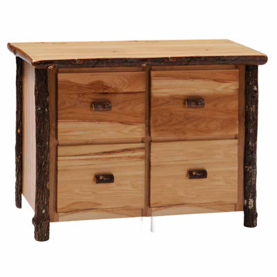Fireside Lodge Hickory Log Four Drawer File Cabinet - Espresso