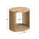 Estie Round Wood Slatted End Table With Open Shelf