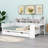Wooden Daybed With Storage Shelves,Two Storage Drawers And Study Desk-1338937603