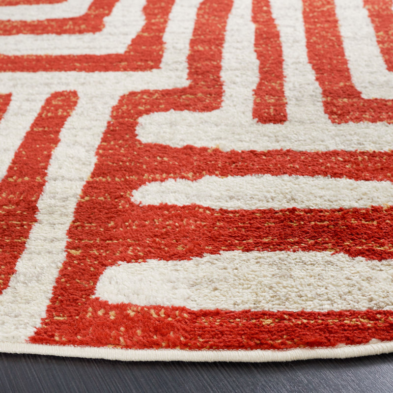 Allenby Performance Geometric Rug, Round 6'7"