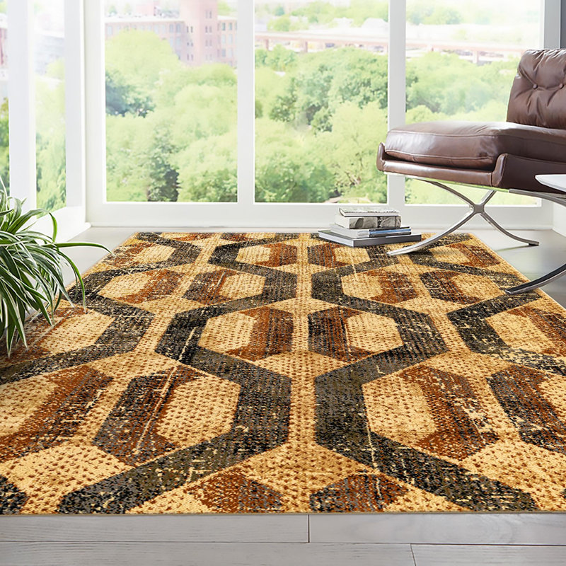 Brennin Geometric Indoor Rug, Rectangle 7'10" x 10'