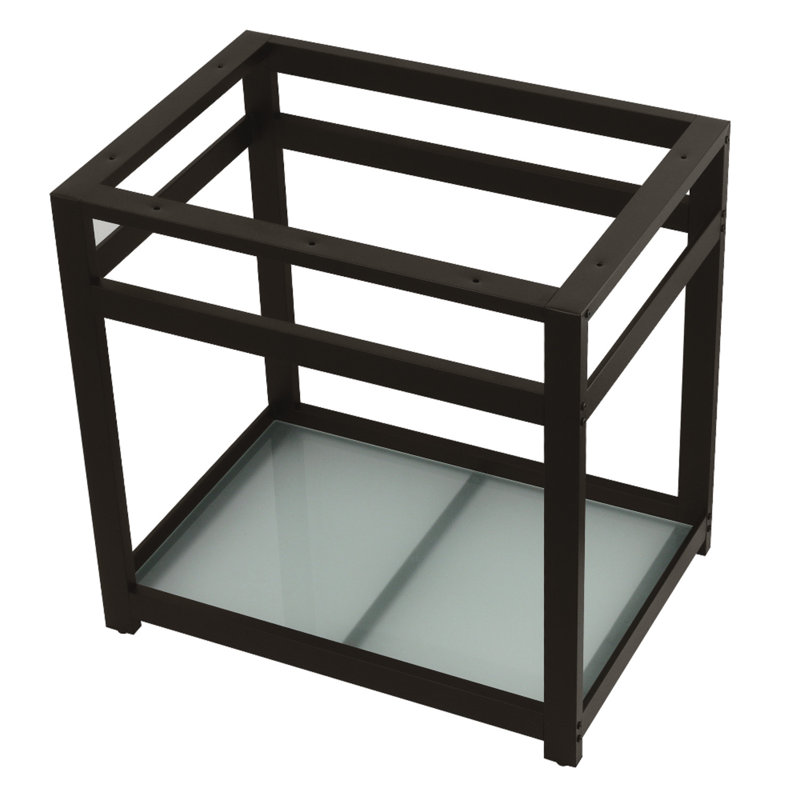 Kingston Brass Kingston Commercial Steel Console Sink Base with Glass Shelf, Oil Rubbed Bronze