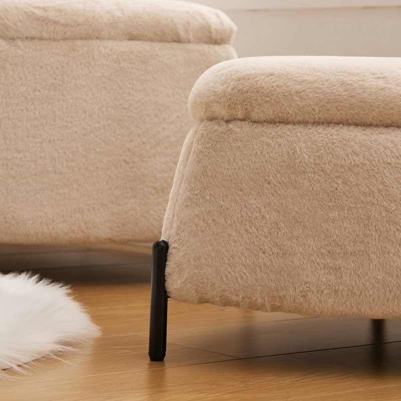 Tabouret à langer avec repose-pieds 29 po, Chameau clair